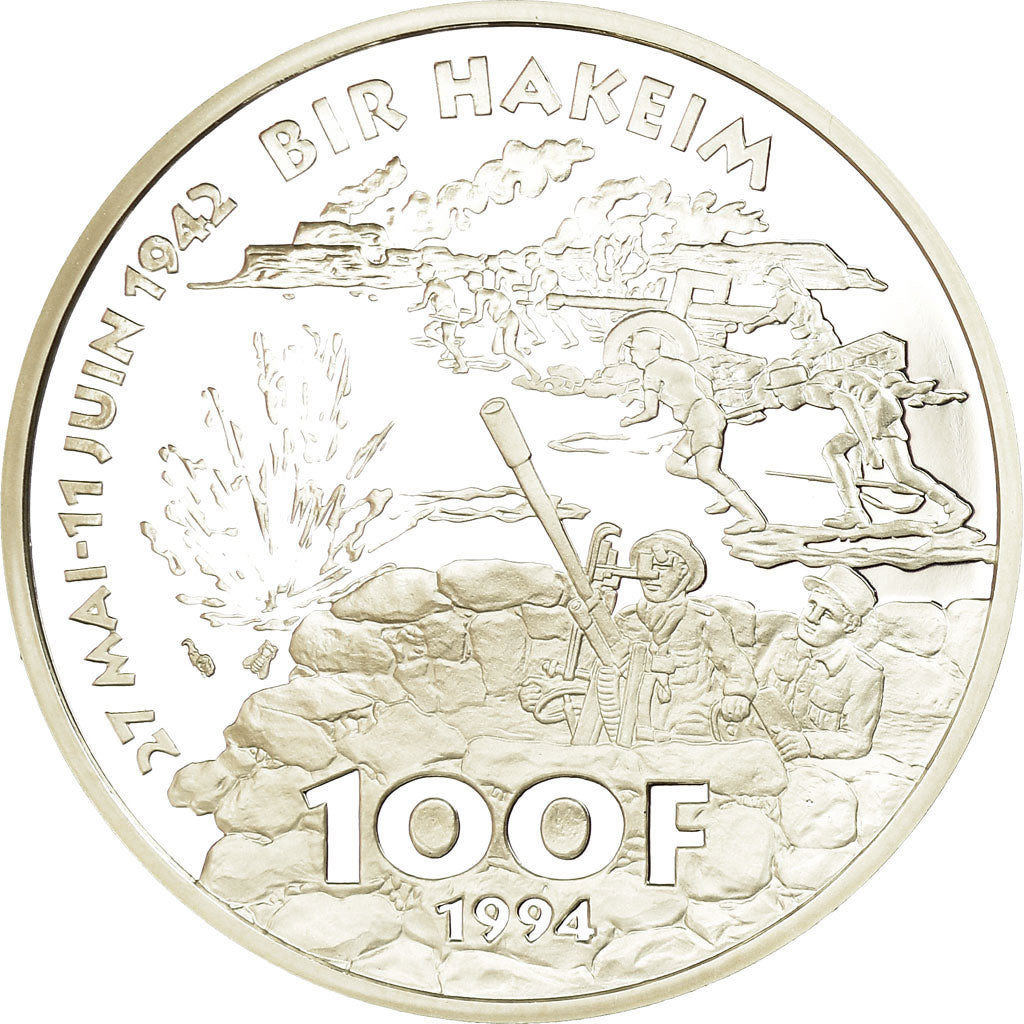 Moeda, França, 100 Francs, 1994, BE, MS(65-70), Prata, KM:1040, Gadoury:C75