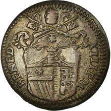 Coin, Vatican, Mezzo (1/2) Baiocco, 1795, Rome, AU(50-53), Copper