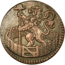 Coin, Netherlands, HOLLAND, Duit, 1739, AU(50-53), Copper, KM:80