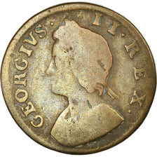 Coin, Great Britain, George II, Farthing, 1734, VF(20-25), Copper, KM:572