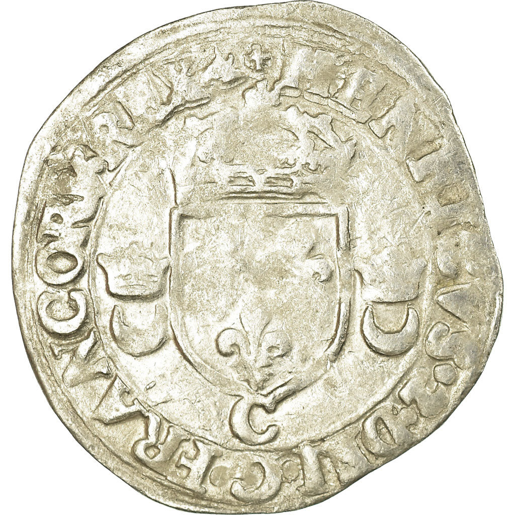 Münze, Frankreich, Henri II, Douzain aux croissants, 1550, Saint Lô, S