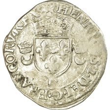 Monnaie, France, Henri II, Douzain aux croissants, 1550, Saint Lô, TB+, Billon