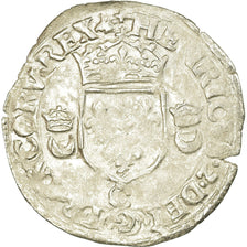 Monnaie, France, Henri II, Douzain aux croissants, 1550, Saint Lô, TTB, Billon
