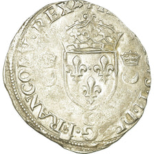 Monnaie, France, Henri II, Douzain aux croissants, 1550, Saint Lô, BNEDICTUM