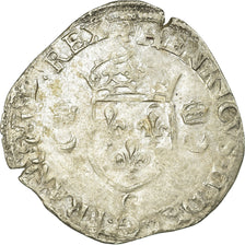 Monnaie, France, Henri II, Douzain aux croissants, 1550, Saint Lô, TB, Billon
