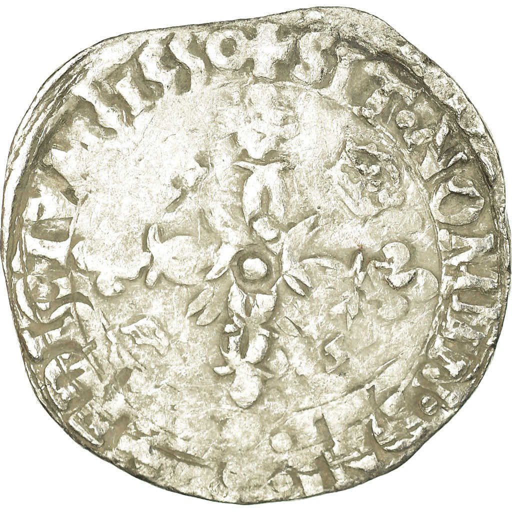 Monnaie, France, Henri II, Douzain aux croissants, 1550, Saint Lô, TB, Billon