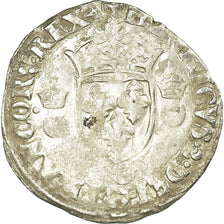 Coin, France, Henri II, Douzain aux croissants, 1551, Saint Lô, VF(20-25)