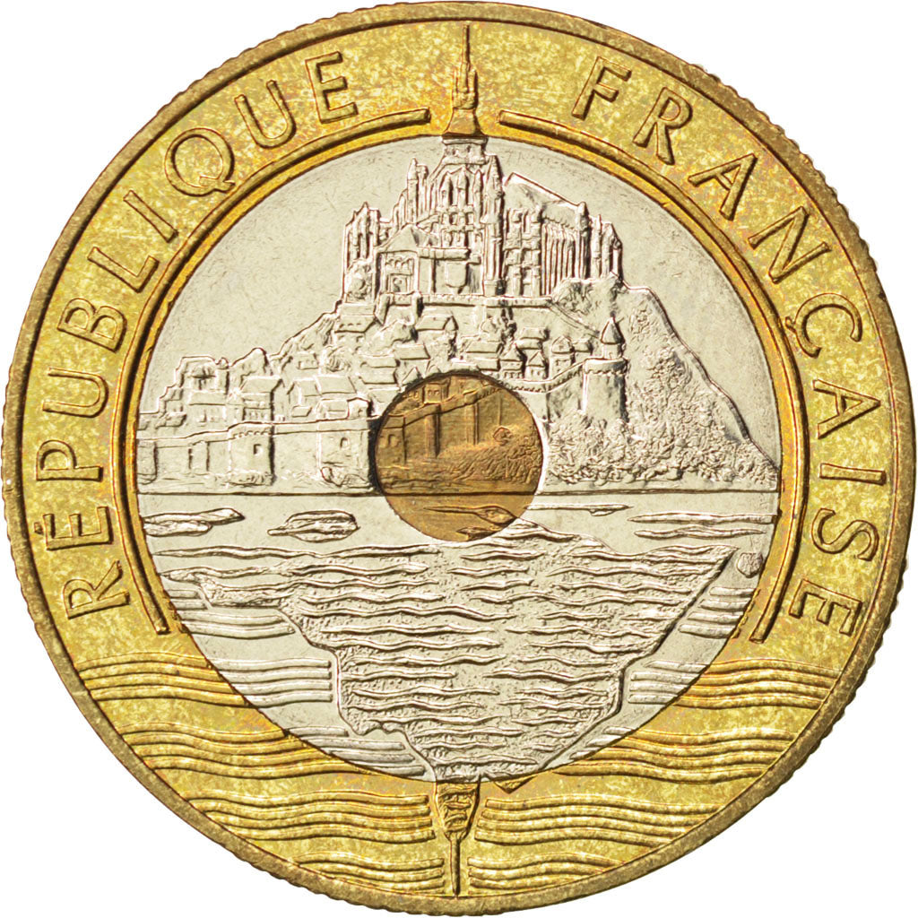 FRANCE, Mont Saint Michel, 20 Francs, 1996, KM #1008.2, MS(60-62),...