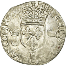 Münze, Frankreich, Henri II, Douzain aux croissants, 1552, Angers, S+, Billon
