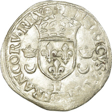 Moeda, França, Henri II, Douzain aux croissants, 1552, Angers, EF(40-45)