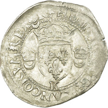 Moneta, Francja, Henri II, Douzain, 1552, Bordeaux, VF(30-35), Bilon