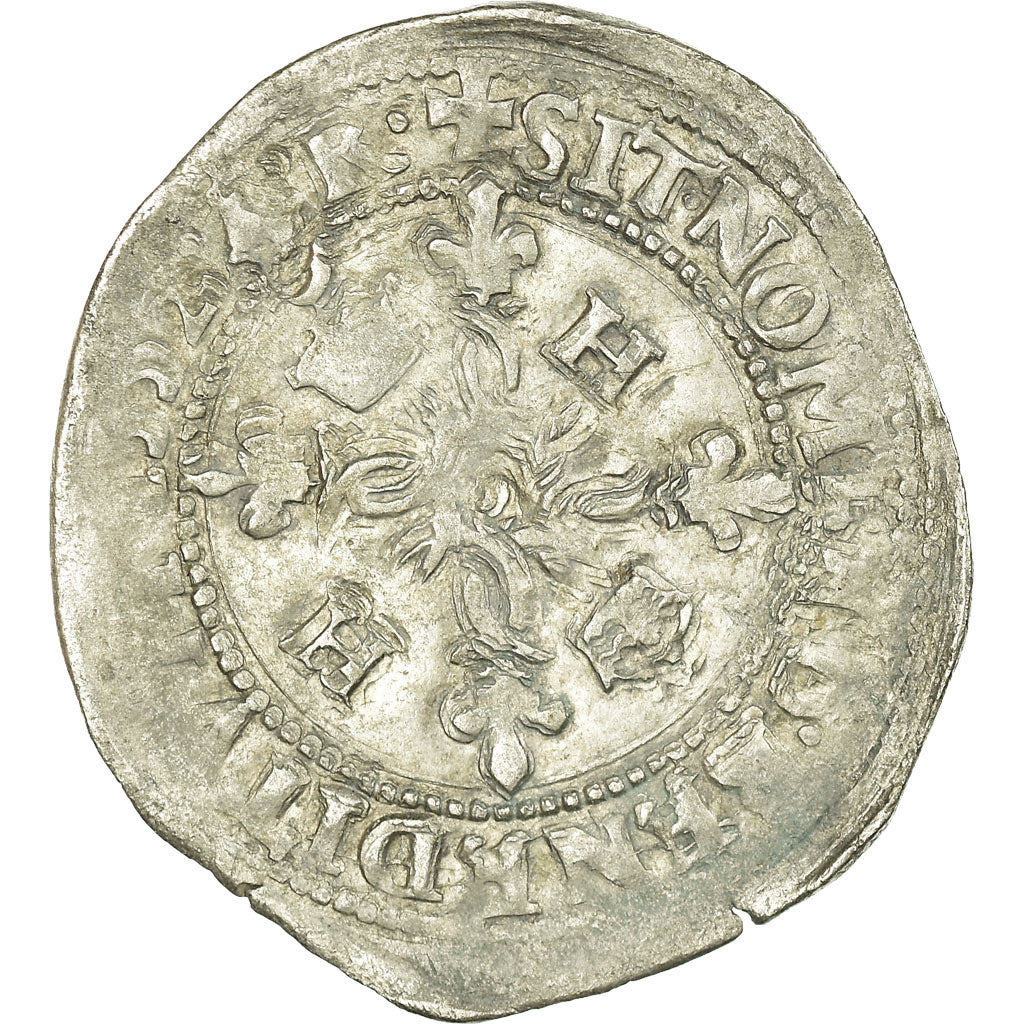 Moneta, Francja, Henri II, Douzain, 1552, Bordeaux, VF(30-35), Bilon