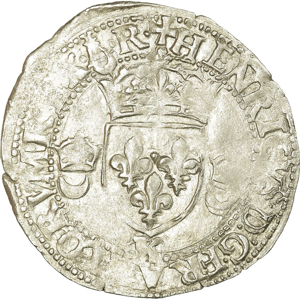 Coin, France, Henri II, Douzain, 1552, Bordeaux, VF(30-35), Billon, Sombart:4380