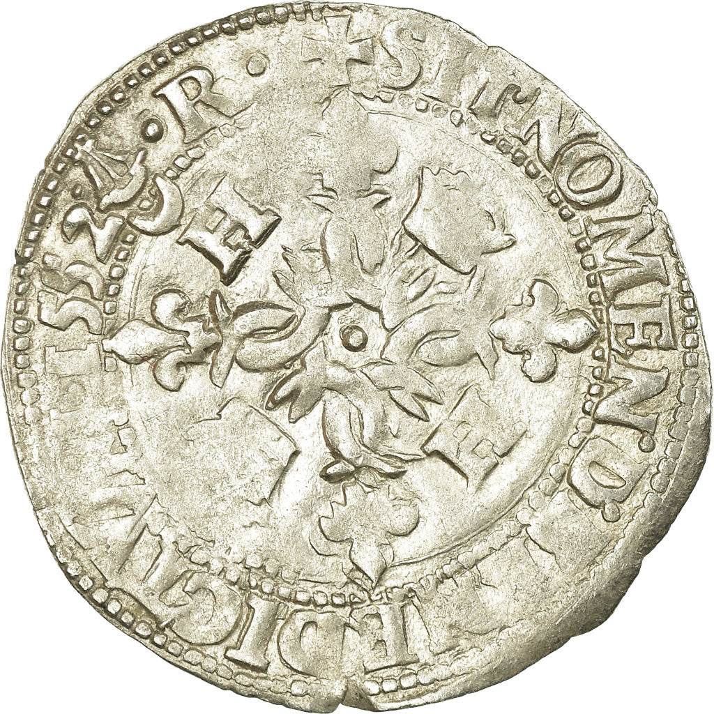 Coin, France, Henri II, Douzain, 1552, Bordeaux, VF(30-35), Billon, Sombart:4380