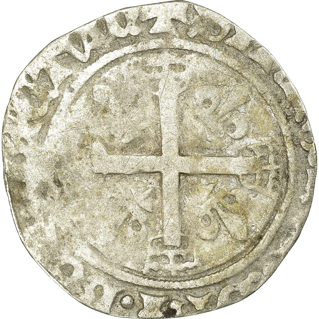 Coin, France, Charles VIII, Karolus or Dizain, Rouen, VF(20-25), Billon