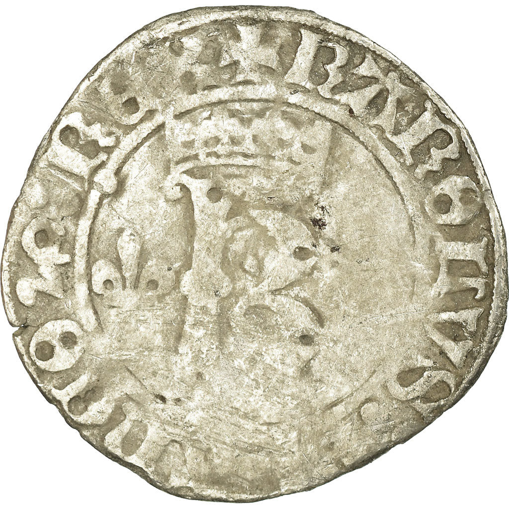 Coin, France, Charles VIII, Karolus or Dizain, Rouen, VF(20-25), Billon