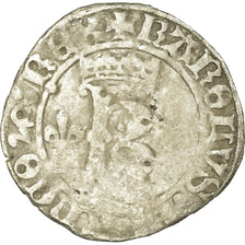 Coin, France, Charles VIII, Karolus or Dizain, Rouen, VF(20-25), Billon