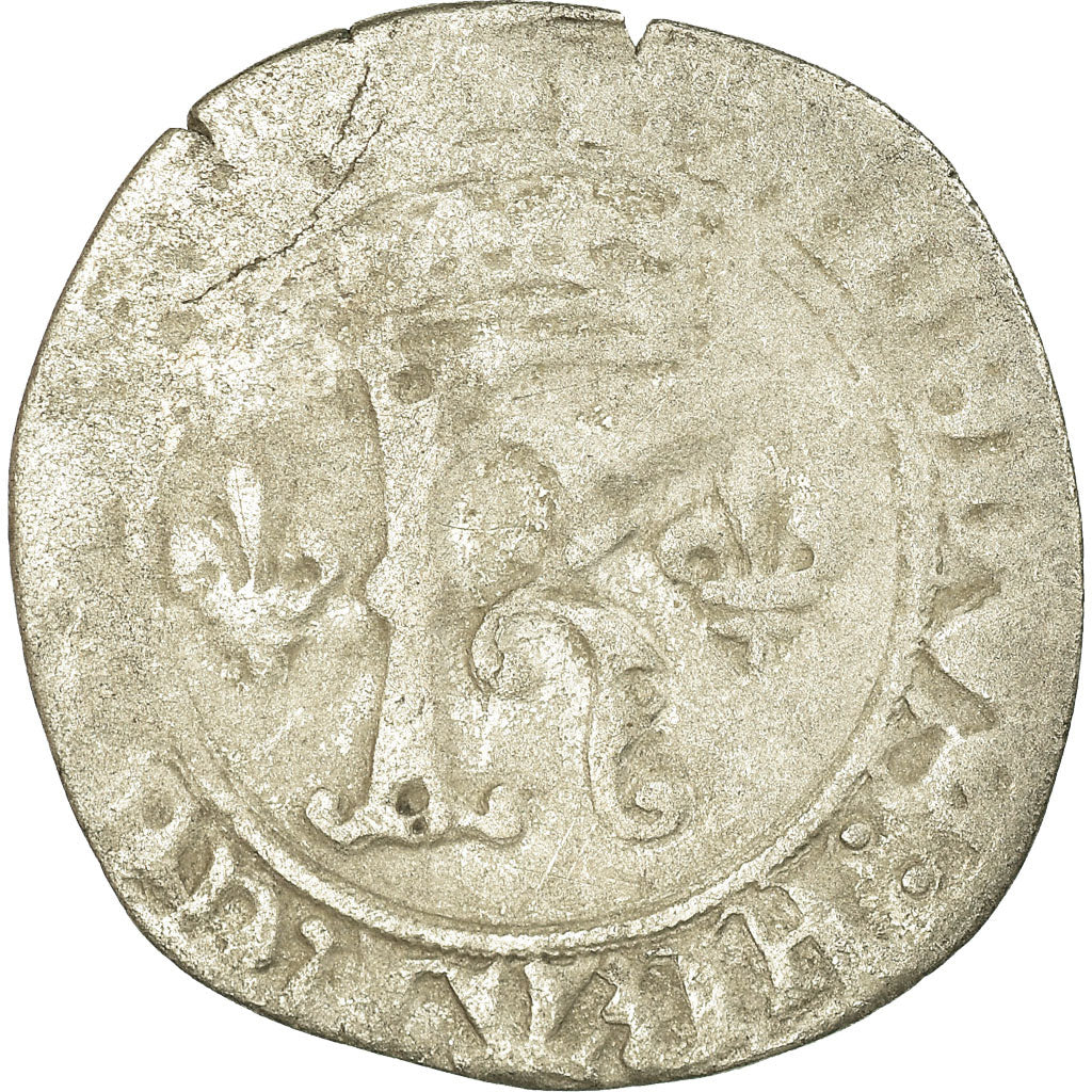 Coin, France, Charles VIII, Karolus or Dizain, Rouen, VF(20-25), Billon