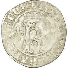 Coin, France, Charles VIII, Karolus or Dizain, Rouen, VF(30-35), Billon