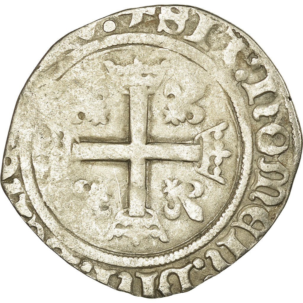 Coin, France, Charles VIII, Karolus or Dizain, Paris, VF(20-25), Billon