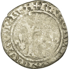 Münze, Frankreich, Charles VIII, Karolus or Dizain, Saint Lô, S, Billon