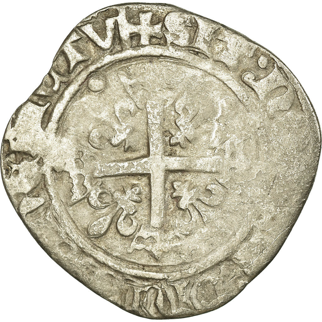 Coin, France, Charles VIII, Karolus or Dizain, Saint Lô, VF(20-25), Billon