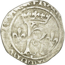 Monnaie, France, Charles VIII, Karolus or Dizain, Lyon - Lugdunum, TB, Billon