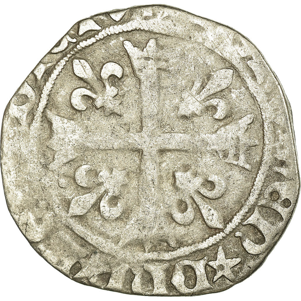 Münze, Frankreich, Charles VIII, Karolus or Dizain, Lyon - Lugdunum, S, Billon