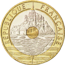 FRANCE, Mont Saint Michel, 20 Francs, 1999, KM #1008.2, MS(63), Tri-Metallic,...