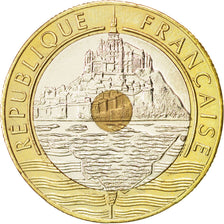 FRANCE, Mont Saint Michel, 20 Francs, 2001, KM #1008.2, MS(63), Tri-Metallic,...