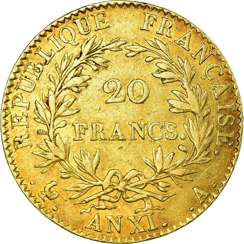 Coin, France, Napoléon I, 20 Francs, An XI, Paris, EF(40-45), Gold, KM:651
