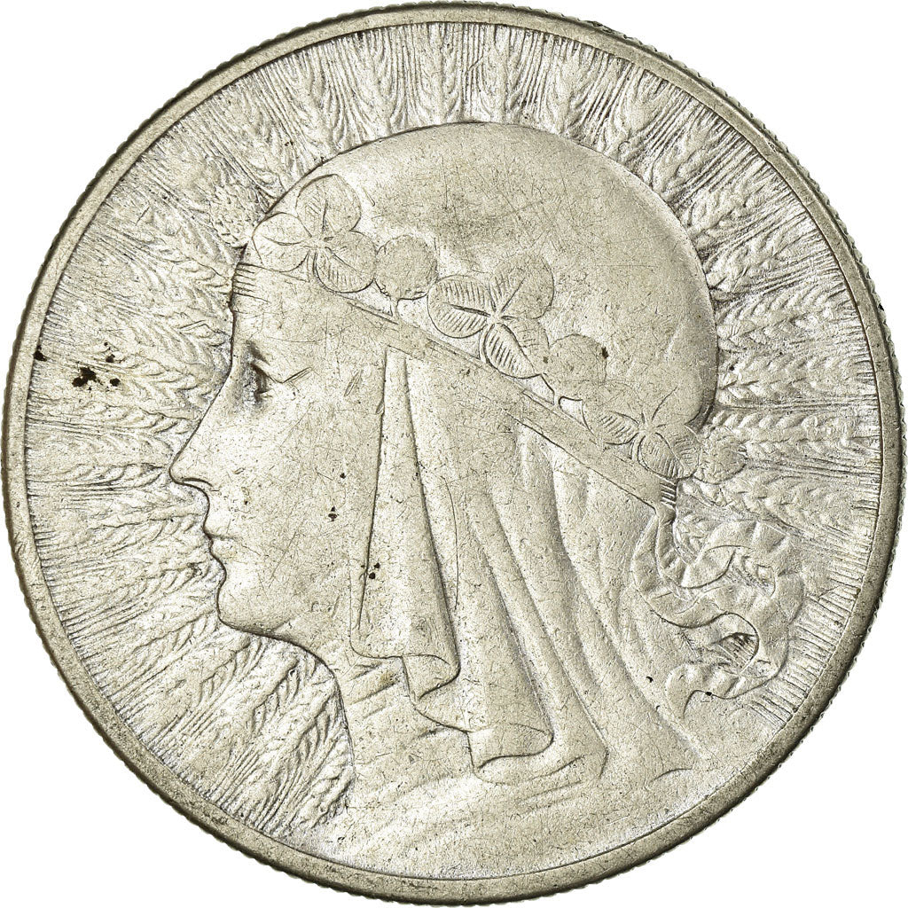 Coin, Poland, 10 Zlotych, 1932, Warsaw, VF(30-35), Silver, KM:22