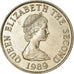 Coin, Jersey, Elizabeth II, 10 Pence, 1989, AU(55-58), Copper-nickel, KM:57.1