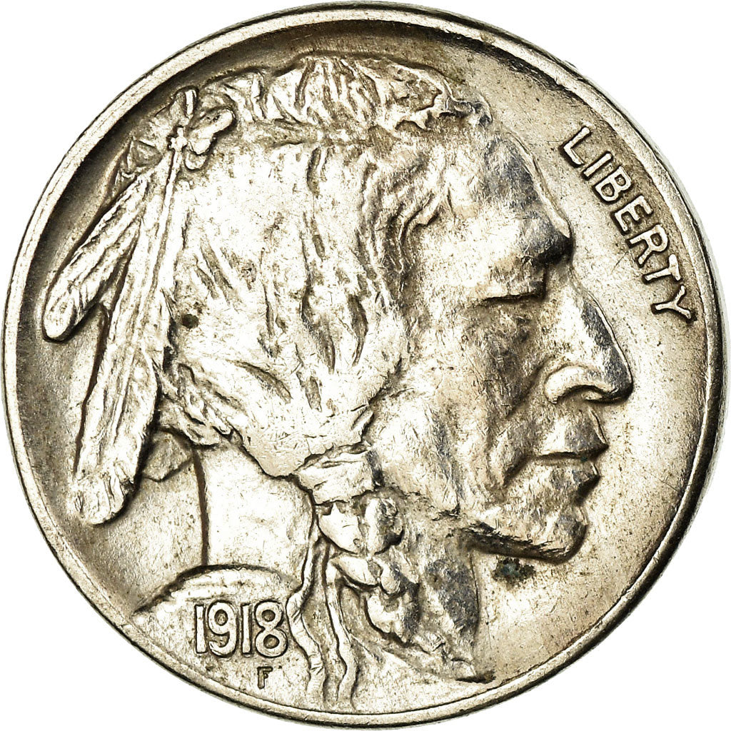 Munten, Verenigde Staten, Buffalo Nickel, 5 Cents, 1918, U.S. Mint
