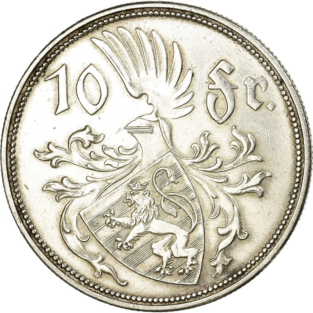 Coin, Luxembourg, Charlotte, 10 Francs, 1929, AU(50-53), Silver, KM:39