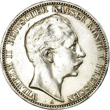 Moeda, Estados Alemães, PRUSSIA, Wilhelm II, 3 Mark, 1912, Berlin, AU(50-53)