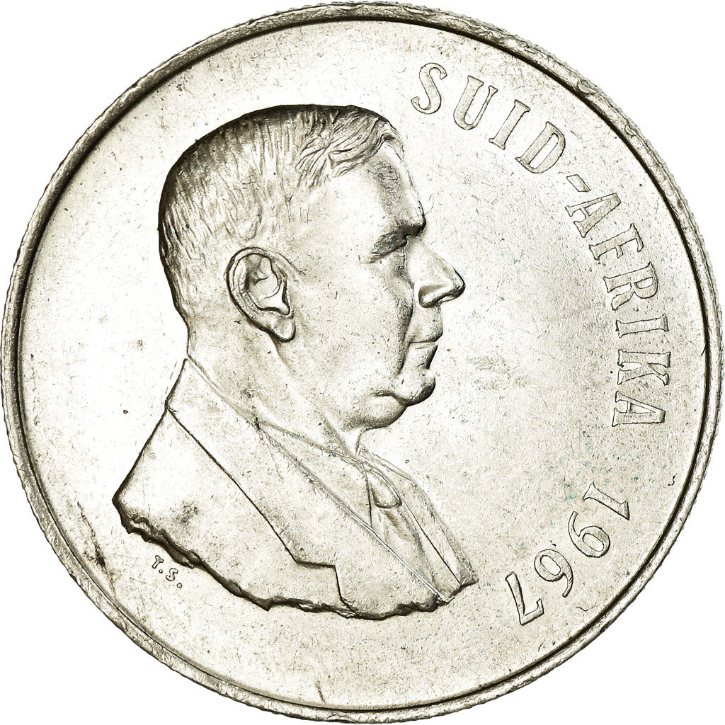 Coin, South Africa, Rand, 1967, AU(50-53), Silver, KM:72.2