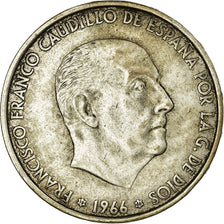 Coin, Spain, Caudillo and regent, 100 Pesetas, 1966, EF(40-45), Silver, KM:797