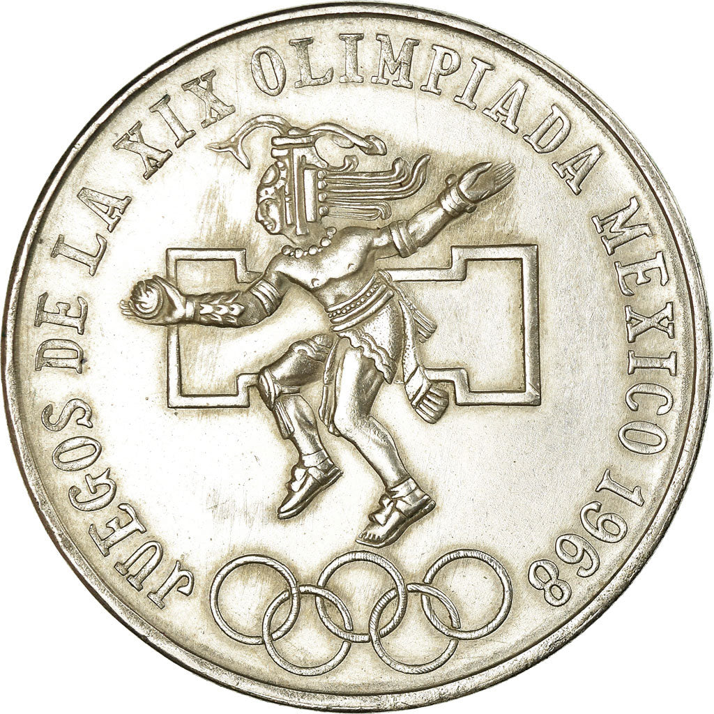 Munten, Mexico, 25 Pesos, 1968, Mexico City, ZF, Zilver, KM:479.1