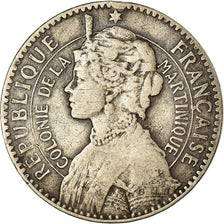 Moneta, Martinique, Franc, 1897, Paris, MB+, Rame-nichel, KM:41