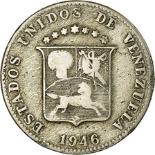 Coin, Venezuela, 12-1/2 Centimos, 1946, Philadelphia, VF(30-35), Copper-nickel