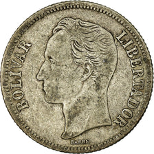 Moeda, Venezuela, Gram 5, Bolivar, 1945, Philadelphia, EF(40-45), Prata, KM:22a