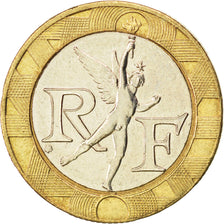 FRANCE, Génie, 10 Francs, 1992, KM #964.1, AU(50-53), Bi-Metallic, 23, Gadoury #