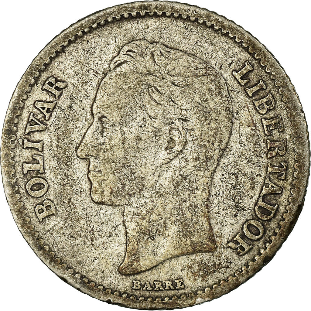 Coin, Venezuela, 25 Centimos, 1946, VF(30-35), Silver, KM:20