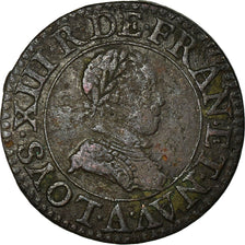 Moneta, Francja, Louis XIII, Double tournois, buste enfantin, Double Tournois