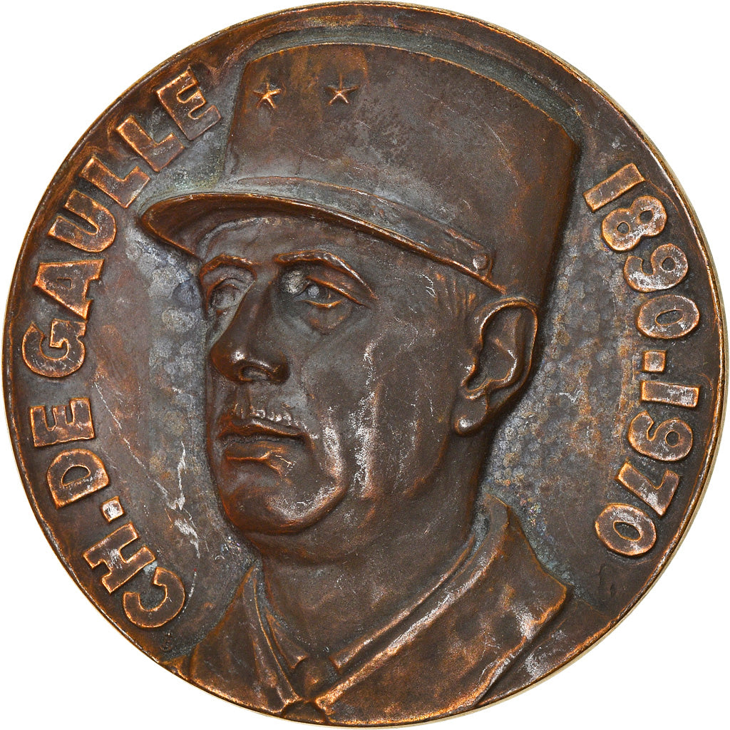 France, Medal, Charles De Gaulle, Politics, Society, War, EF(40-45), Bronze