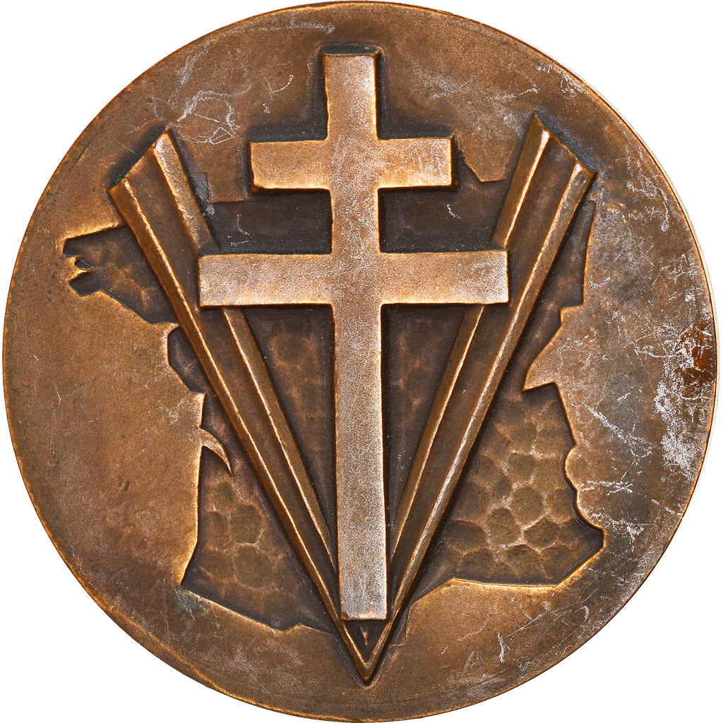 France, Medal, Charles De Gaulle, Politics, Society, War, EF(40-45), Bronze