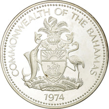 Coin, Bahamas, Elizabeth II, 5 Dollars, 1974, Franklin Mint, U.S.A., Proof