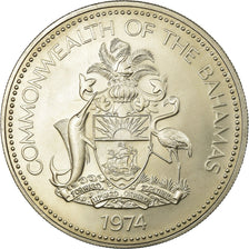 Coin, Bahamas, Elizabeth II, 5 Dollars, 1974, Franklin Mint, U.S.A., MS(63)