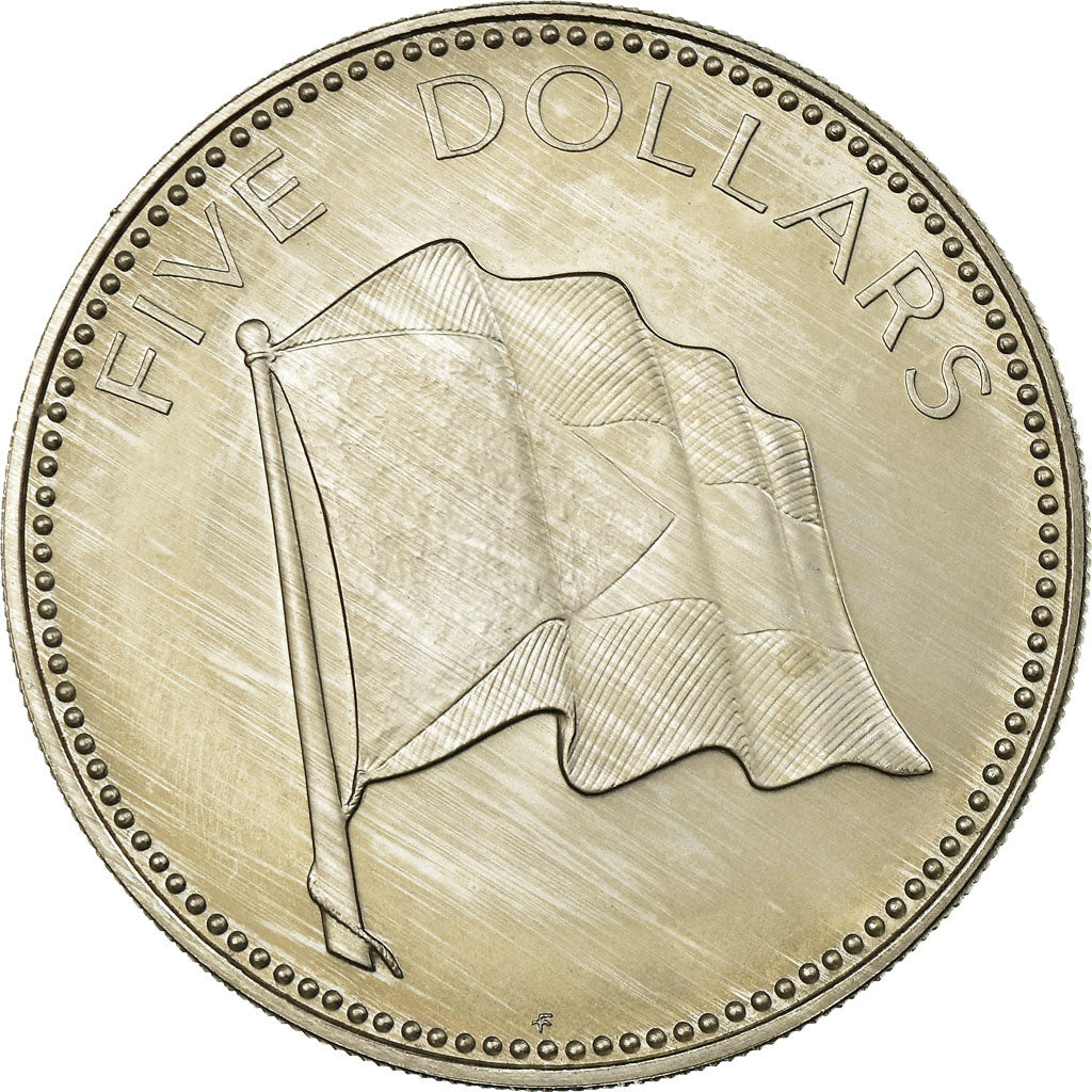 Coin, Bahamas, Elizabeth II, 5 Dollars, 1974, Franklin Mint, U.S.A., MS(63)